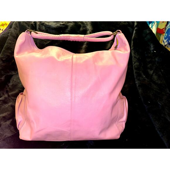 TBAGS LOS ANGELES VINTAGE Y2K HUGE LAVENDER LEATHER BAG - Picture 1 of 10